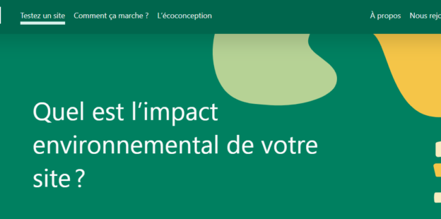 Page d'accueil du site Eco Index